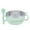 Green, variant on 4 Colors Baby Bowl Stainless Steel Insulation Bowl Spoon Set Children Tableware Cartoon Printed Children Food Bowl