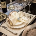 thumbnail image 3 of 8PCS Leaf Napkin Rings Metal Silver Napkin Holder Table Napkin Rings for Dinning Table Parties Everyday, 3 of 5