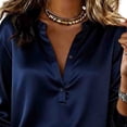 thumbnail image 5 of hotojiny Long Sleeve Shirts for Women Satin Silk Button up Dressy Casual Blouses Spring Fall Clothes Business Office Womens Tops, 5 of 5