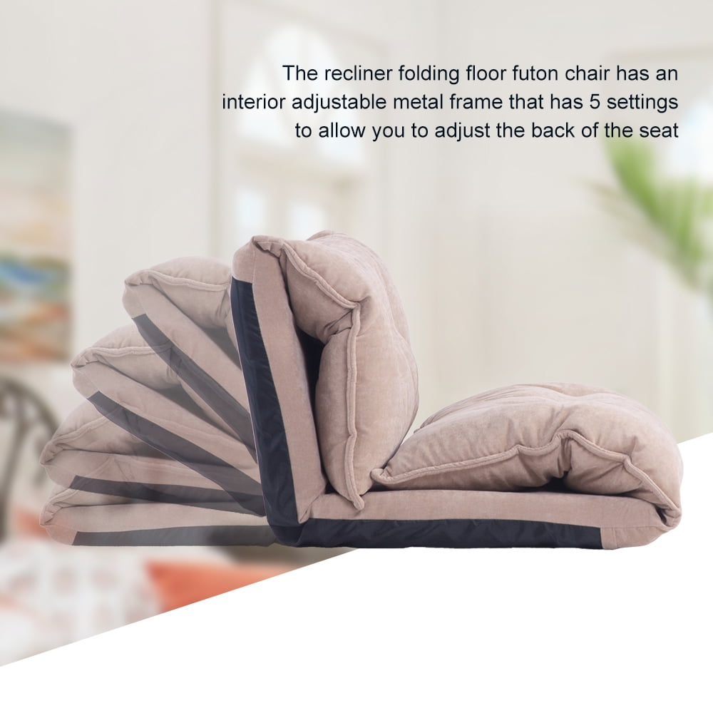 Kepooman Modern Adjustable Foldable Sofa Bed with Two Pillows, Beige Kepooman Modern Adjustable Foldable Sofa Bed with Two Pillows, Beige