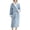 Blue, variant on Defitshape Women's Fuzzy Fleece Robe Calf Length Kimono Long Bathrobe Cold Weather Bathrobes Plush Warm Winter Billowy Pocket Baggy Nightwear Cream Large