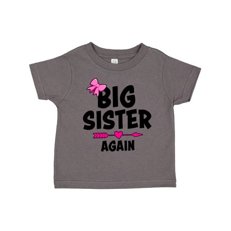 

Inktastic Big Sister Again with Bow and Arrow Gift Toddler Toddler Girl T-Shirt