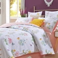 thumbnail image 1 of King Size 3 Pcs Juego de Funda Nórdica Niñas Mariposa Patrón Ropa de Cama Set Shabby, 1 of 7