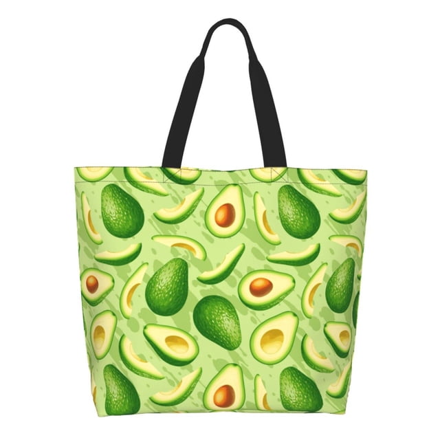 Disketp Green Avocado Bolsa Tote Estampada para Mujer, Bolso de Hombro y de Mano para Compras y Viajes