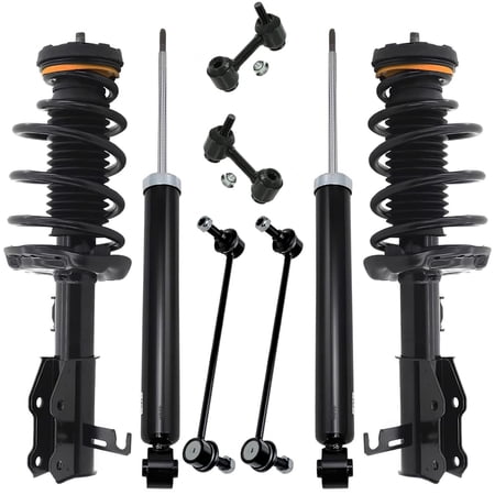 Detroit Axle - Front Struts w/Coil Springs Rear Shock Absorbers Sway Bar Links for 2012-2016 Buick LaCrosse FWD 2.4L 2013 2014 2015 Replacement