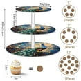 thumbnail image 5 of Wobogo Starry Peacock 3 Tier Acrylic Cake Stand with Clear Round Hold for Wedding Holiday Birthday Baby Shower Tea Party, 5 of 8