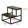 thumbnail image 4 of Kings Brand Furniture Axel 2-Step Step Stool – Lightweight, Durable & Modern Design Wooden Steps & Metal Frame (Black), 4 of 4