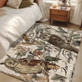 thumbnail image 4 of 3'x5' Area Rugs, Country Owl Indoor Outdoor Area Rug for Living Room Bedroom, Rustic Sping Floral Botanical Postmark Washable Bathroom Rugs Kitchen Floor Carpet Mats Home Decor Aesthetic, 4 of 8