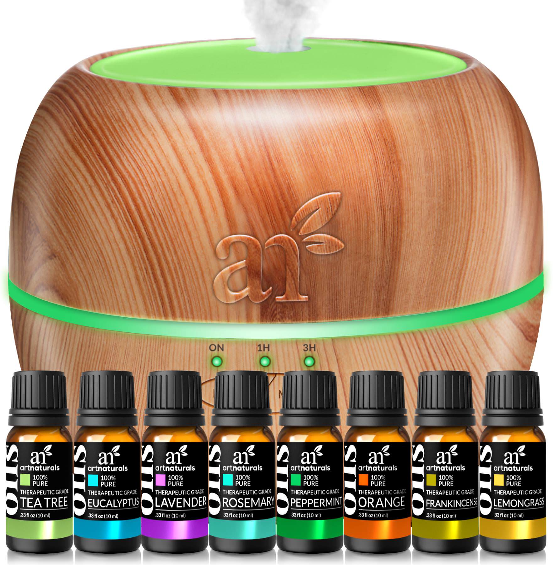 ArtNaturals, Essential Oil Diffuser 150ml and Top 8 Essential Oil Set