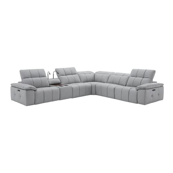 J&M Furniture 176652-LG Beaumont Sectional Sofa, Light Gray