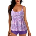 thumbnail image 3 of Ayfxijin Printed High Waist Conservative Tankini for Women - Two Piece Bathing Suit S-XXL, 3 of 8