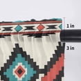 thumbnail image 5 of Aztec Southwest Valance Curtains for Kitchen/Living Room/Bathroom/Bedroom Window, Rod Pocket Small Topper Half Short Window Curtains Voile Sheer Scarf, Tribes Vintage Red Blue Abstract 42"x12", 5 of 8