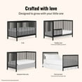 thumbnail image 6 of Dream On Me Synergy MOD 5-in-1 Convertible Crib, Converts from Baby Crib to Toddler Bed, Day Bed, Kids Bed and Full Size Bed, Three Adjustable Mattress Height Positions, Matte Black, 6 of 9