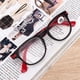 thumbnail image 4 of Gafas de lectura unisex Almohadilla suave para la nariz Lentes transparentes Gafas para personas mayores para hombres y mujeres (Negro mate rojo +300), 4 of 8
