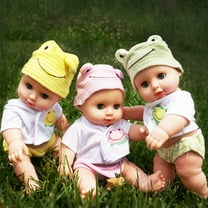 sdhkgrrt under $5 3Pcs Voice Blinking Talking Doll, Interactive Voice Recognition Doll with Blinking Eyes TalkingToy,Vinyl SimulationBabyDoll for Early Childhood Education,Soft Rubber Realistic