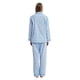 thumbnail image 3 of GLOBAL Conjuntos de Pijamas de Algodón para Mujer, Ropa de Dormir de Manga Larga con Botones, Ropa de Dormir Cómoda, Conjunto de Pijama Suave Azul Claro Floral S, 3 of 6