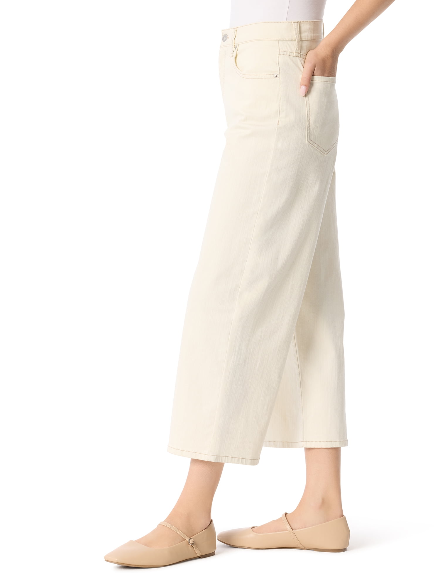 Jessica Simpson Women's and Women's Plus Wide Leg Crop Jeans, Sizes 2-26W