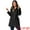 Black, variant on DARING DIVA Windbreaker Trench Coat Hooded Waterproof Jacket S Dark Blue