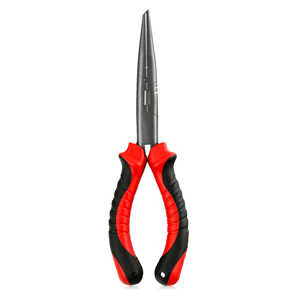Fishing-Pliers-Non-slip Braided Line Cutter Tackle Fish Crimping Pliers Scissor 