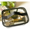 thumbnail image 5 of Neceser de maquillaje transparente, portátil, impermeable, transparente, para viaje, gran almacenamiento, color negro, 5 of 5