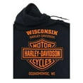 thumbnail image 2 of Harley-Davidson Men's Distressed Sprint Long Sleeve Pullover Hoodie, Navy (S), Harley Davidson, 2 of 2