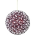 thumbnail image 2 of Vickerman 4" Red Acrylic Beaded Ball Christmas Ornament 4 per Box, 2 of 2
