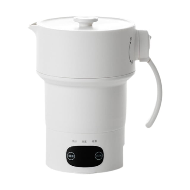 Hervidor de viaje de silicona, hervidor de agua caliente plegable portátil para leche con leche y café con asa para oficina, senderismo y acampada placa de titanio