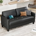 thumbnail image 2 of LAZZO 57" Mid Century Loveseat Sofa, Deep Seat Modern Couch for Bedroom, Living Room, Dorm & Office, Black, 2 of 9