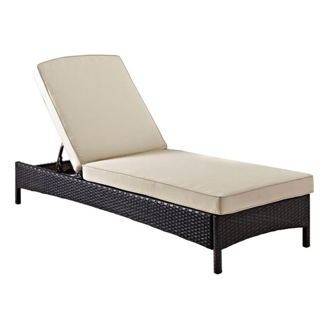 Crosley Chaise Longue de Patio en Osier Palm Harbor, Brun et Sable