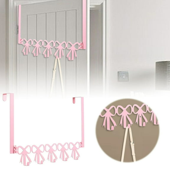 Bow Shaped Door Hook and Hanger - Stylish Wall Mounted Accessory for Towel and Room Décor