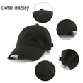 thumbnail image 3 of Gorra de béisbol sólida de primavera y verano para hombres y mujeres, gorra de lengüeta de pato suave negra, 3 of 6