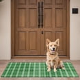 thumbnail image 4 of Green White Checkerboard Checkered Pattern Door Rugs,Washable Non Slip Door Mats Indoor,Decorative Door Mats,Entry Mat Indoor for Entrance,Bedroom,Kitchen,Bathroom,16"x47", 4 of 6