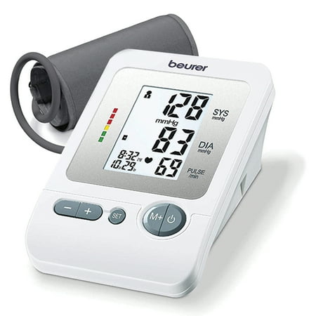 Beurer Upper Arm Blood Pressure Monitor, Large Cuff, Color Coded Results, BM26