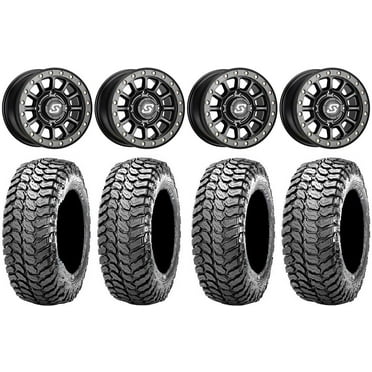 Sedona Sano Bdlk 15x7 Wheels Bk 29" Liberty Tires Kawasaki Mule Pro FXT