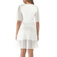 thumbnail image 5 of Fznquz Mini Robes pour Femmes Élégantes Fluides Dentelle Blanche Ligne A Maille Transparente 2026 Robe Formelle Femmes, 5 of 5