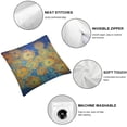 thumbnail image 4 of COMIO  Throw Pillow Cover Retro Flowers Vintage Design Mandala Paisley Pattern Tribal Boho Abstract Circle Decor Lumbar Pillow Case Cushion for Sofa Couch Bed Standard Queen 2pc, 4 of 6
