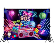 90s Backdrop Hip Hop Music Dance Disco Birthday Party Photo Background Banner