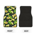 thumbnail image 2 of Naloa Fresh Avocado Car Foot Mat Set of 4 Pieces - Universal Floor Liner Neoprene Full Set Floor Mats for Cars Trucks SUV, 2 of 7