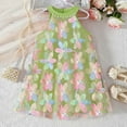 thumbnail image 5 of Toddler Girls Dresses Sleeveless Floral Mesh Dress With 3D Flowers Childrens Girl Summer Trendy Loose Comfortable Go Out And Play Dresses，4 -5 Years, 5 of 9