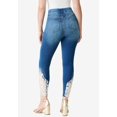 thumbnail image 2 of Roaman's Women's Plus Size 360° Stretch Lace Applique Jean, 2 of 5
