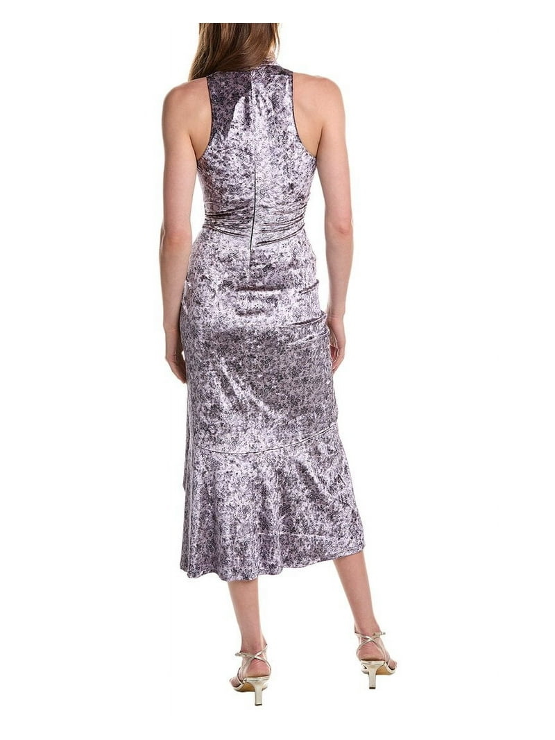 strapless open back dress Purple Chiffon Sheath Prom Dresses Cape Sleeve Mother of The Bride Dress 24441 Purple / US8 main image 1