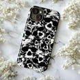 thumbnail image 5 of Gothic Skull Phone Case, Black & White Horror Punk Aesthetic Protective Cover for iPhone 16 15 14 13 12 11 Pro Max Plus Mini, 5 of 6