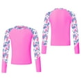 thumbnail image 1 of inhzoy Kids Girls Long Sleeve Swim Top with UPF 50+ Floral Printed Swimming Shirt Rash Guard Beach Bathing Tops White 4, 1 of 6