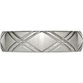 thumbnail image 3 of Stainless Steel Brushed And Polished Criss Cross Design 6mm Band (Size 8.5) Made In China sr114-8.5, 3 of 5
