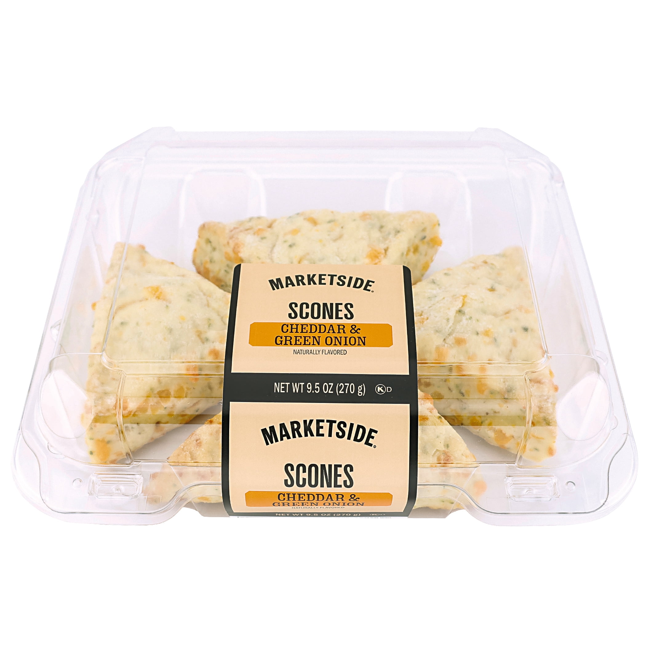 Marketside Cheddar & Green Onion Scones, 9.5 oz., 4 Count, Baked