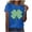 #532 Blue, variant on Felirenzacia Women's St. Patrick's Day Heart Shamrock Graphic T-Shirt Casual Crew Neck Short Sleeve Tee Green,L