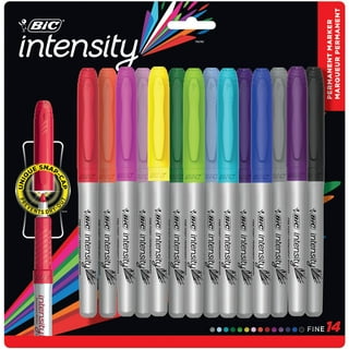 Bic Intensity Fashion Permanent Markers, Ultra Fine Point, Assorted Colors, Non-Slip Grip for Comfort & Control, 36-Count