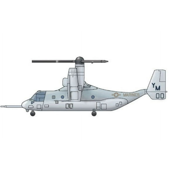 1/350 MV22 Osprey V/STOL Tilrotor Aircraft Set for Warships (3/Bx)