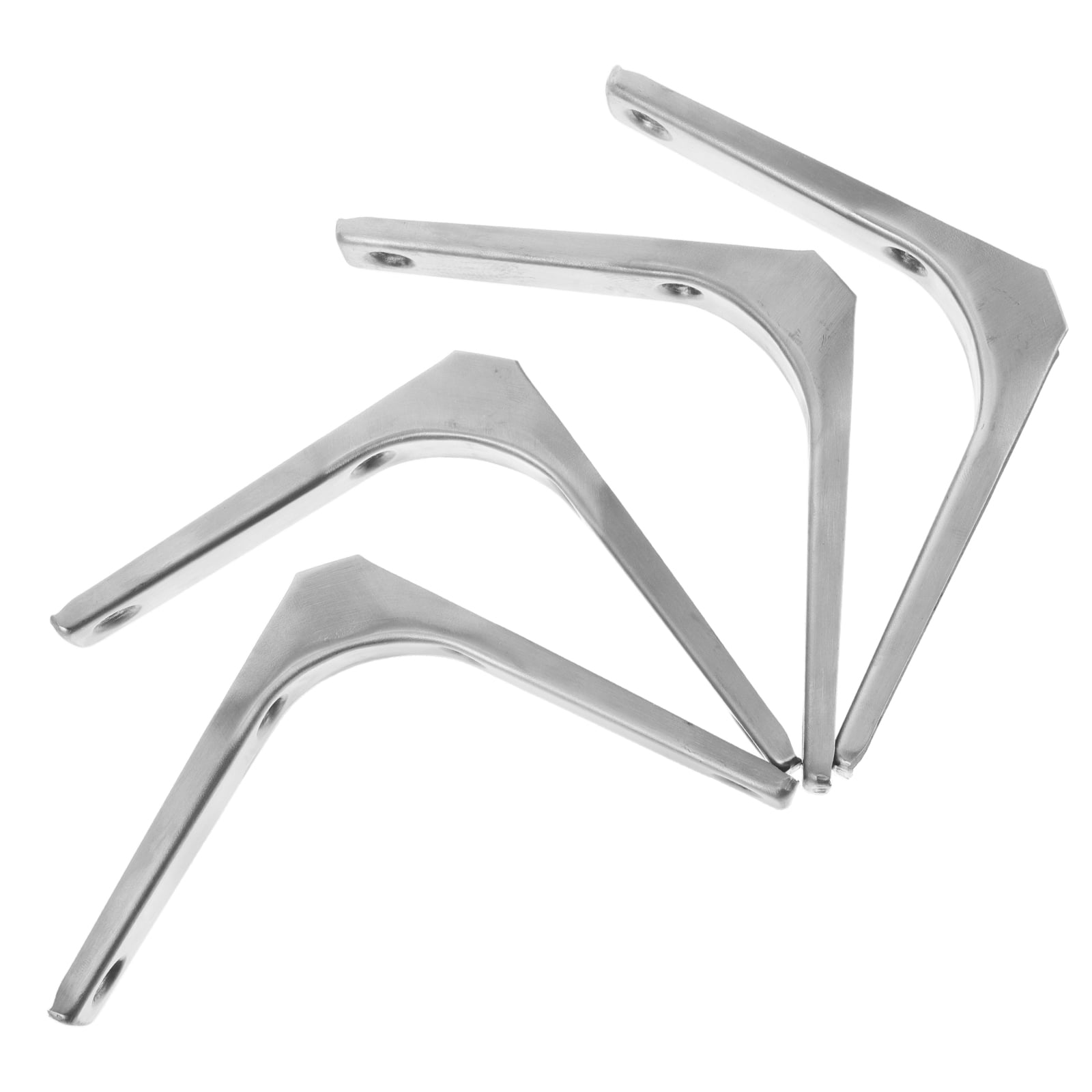 FRCOLOR 4pcs Stainless Steel Triangle Shelf Brackets Replacement Wall Mounted Angle Brackets For Shelves Floating Shelf Mounts For Home And Office