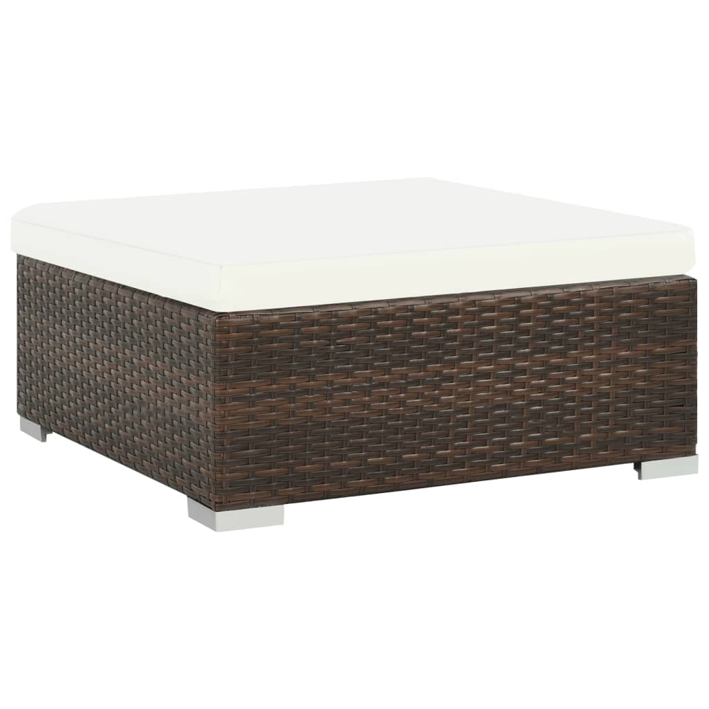 vidaXL Patio Furniture Set 6 Piece Outdoor Sofa with Coffee Table Poly Rattan
